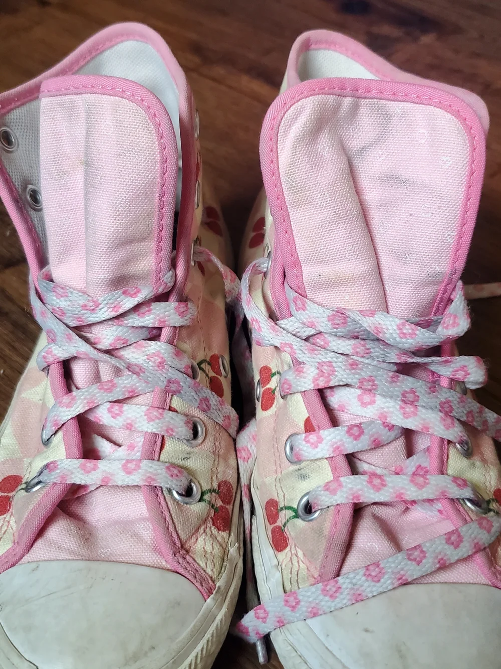 Converse Chuck Taylor Pink Cherry Print High-Top Sneakers